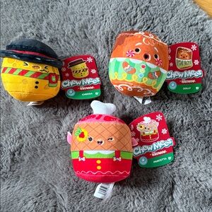 ChewMees By Squishmallows - Chedda, Dolly, Pancetta Dog Toys